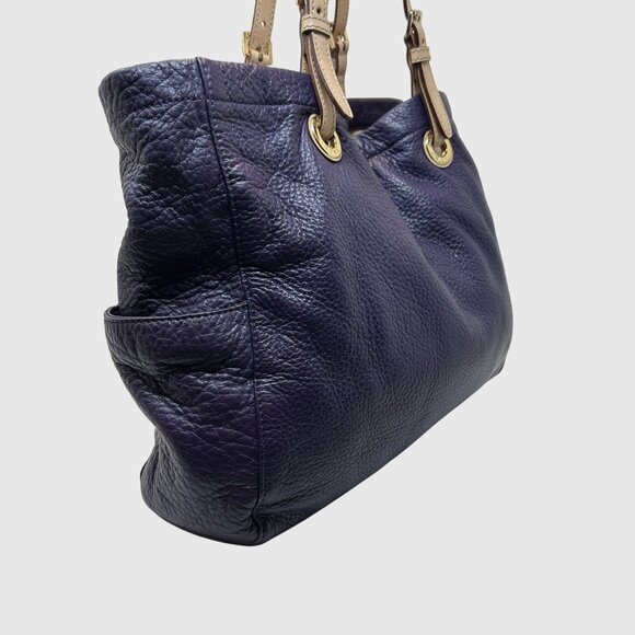Michael Kors Large Purple Pebbled Leather Tote Bag - Picture 6 of 14